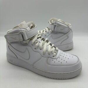 Nike CW2289-111 Mens Size 12 Shoes White Air Force 1 Mid 07 Leather Sneakers